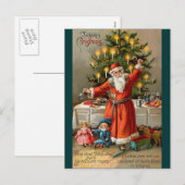 Santa en Speelgoed briefkaart (Voorkant / Achterkant)