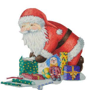 Santa en speelgoed voor kerstcadeautjes stropdas