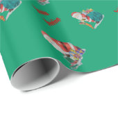 Santa en speelgoedartikelen voor kerstcadeautjes cadeaupapier (Rol Hoek)