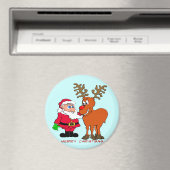 Santa en T-shirts en cadeautjes Magneet (Insitu (Vaatwasser))