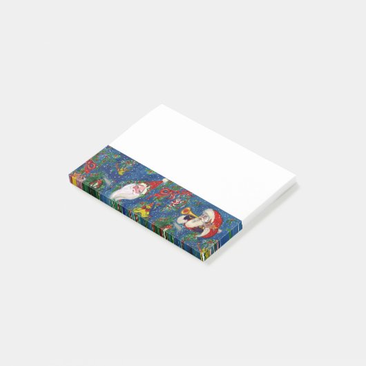 SANTA EN TOYS, Musical Kerstnachtparty Post-it® Notes (Schuin)