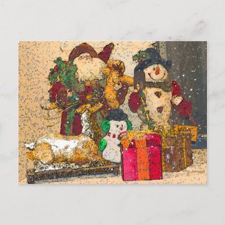 SANTA EN VRIENDEN FEESTDAGENKAART