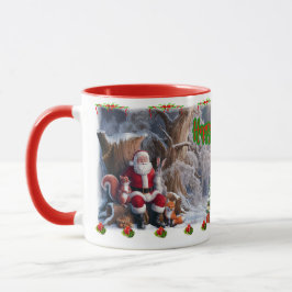 Santa en vrienden wensen je prettige feestdagen op mok