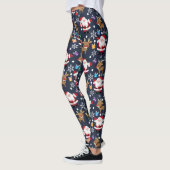 Santa en zijn favoriete rendierpatroon leggings (Links)
