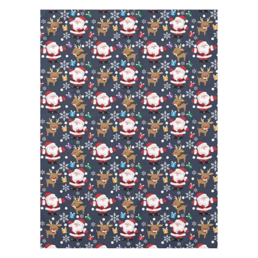 Santa en zijn favoriete rendierpatroon tafelkleed (Voorkant)