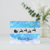 Santa en zijn Flying Rendier Christmas-Bedankt Briefkaart (Staand voorkant)