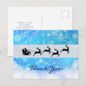 Santa en zijn Flying Rendier Christmas-Bedankt Briefkaart (Voorkant / Achterkant)