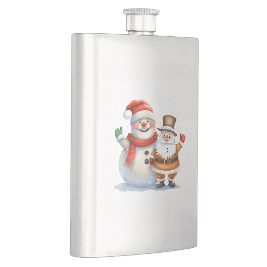 Santa en zijn Frosty Buddy Flacon (Rechts)