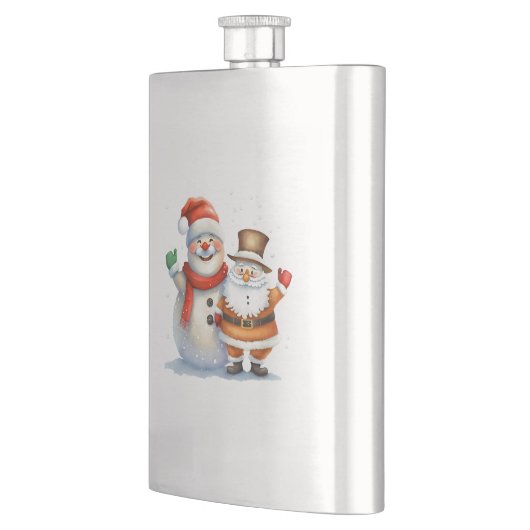 Santa en zijn Frosty Buddy Flacon (Links)
