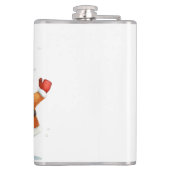 Santa en zijn Frosty Buddy Heupfles (Achterkant)