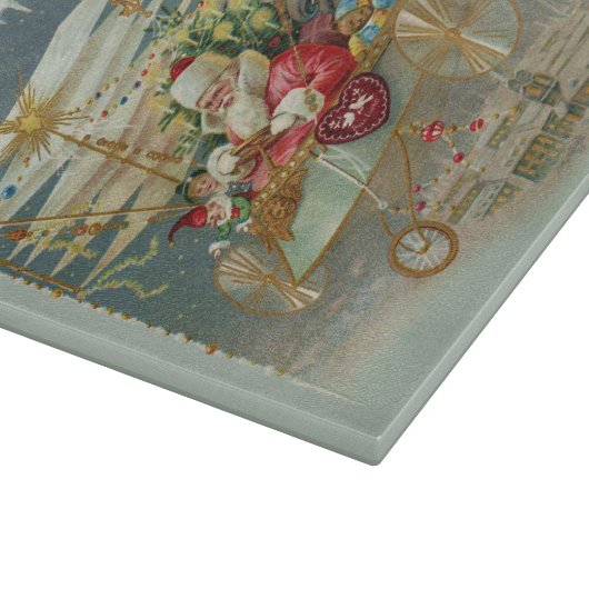 Santa en zijn geweldige vliegmachine snijplank (Hoek)