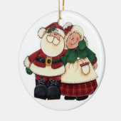 SANTA EN ZIJN MRS KERST ORNAMENT (Links)