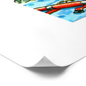 SANTA EN ZIJN REINDEER HELPEN DOOR DE AA POSTER (Hoek)