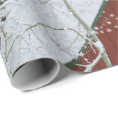 Santa en zijn rendier Vliegende kerstavond groot Cadeaupapier (Rol Hoek)