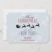 Santa en zijn rendierSilhouette kerstfeest Kaart (Voorkant)