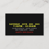 Santa en zijn rendiertje, kerstfeest Ticket Informatiekaartje (Achterkant)