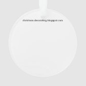 Santa en Zijne renrendiervis Ornament (achterkant)