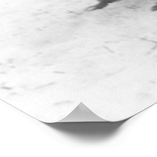 Santa en Zijne renrendiervis Poster (Hoek)