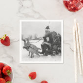 Santa en Zijne renrendiervis Servet (Insitu)