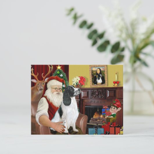 Santa-Engineering Springer 7 Feestdagenkaart (Staand voorkant)