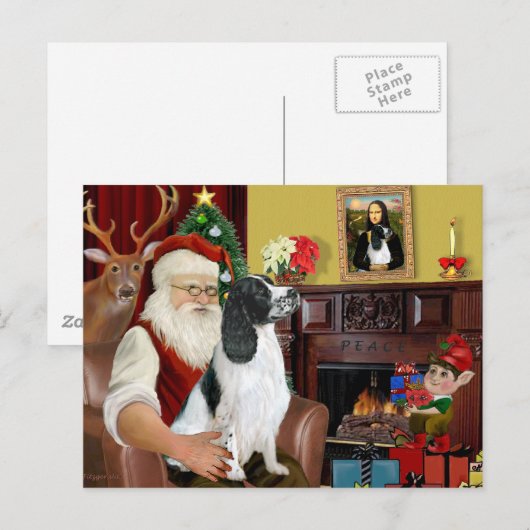 Santa-Engineering Springer 7 Feestdagenkaart (Voorkant / Achterkant)