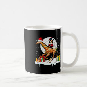 Santa Entlebucher Mountain Riding Giraffe Christma Koffiemok