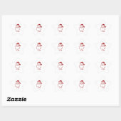 Santa Envelope Seal Ster Sticker (Vel)