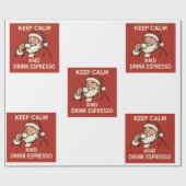 Santa Espresso Cadeaupapier (Vlak)