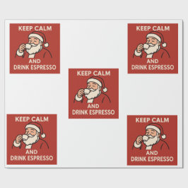 Santa Espresso Cadeaupapier