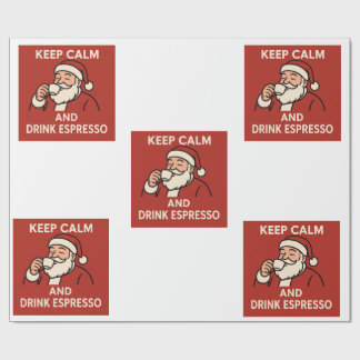 Santa Espresso Cadeaupapier