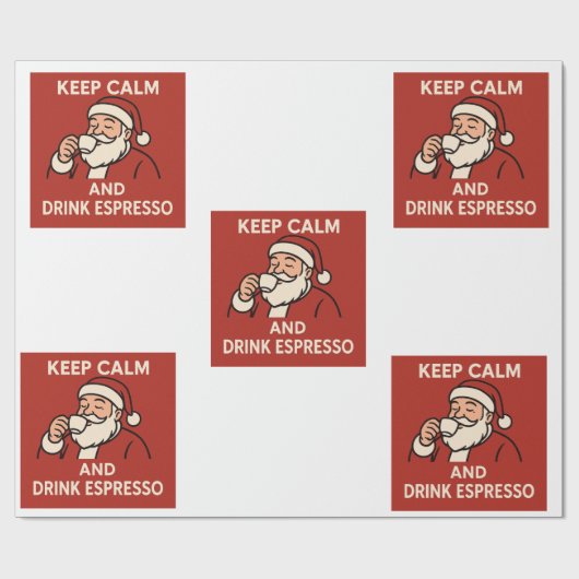 Santa Espresso Cadeaupapier (Vlak)