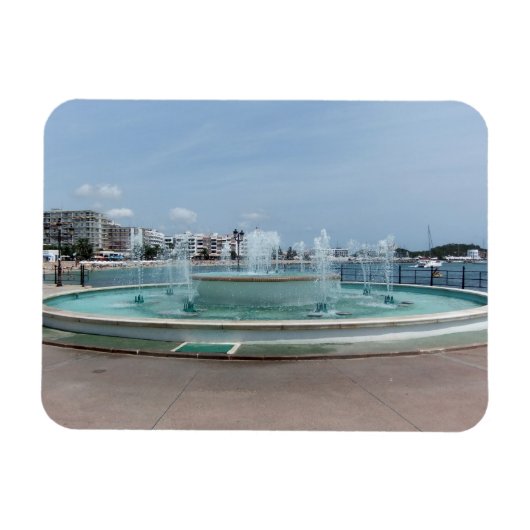 Santa Eulalia Fountain Magnet Magneet (Horizontaal)