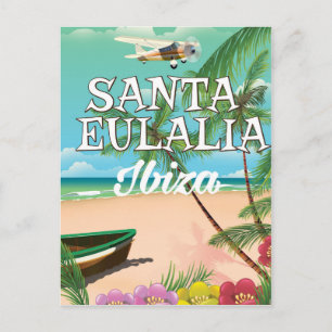 Santa Eulalia Ibiza vintage-poster Briefkaart