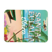 Santa Eulalia Ibiza vintage-poster Magneet (Horizontaal)