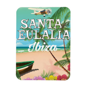 Santa Eulalia Ibiza vintage-poster Magneet