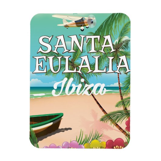 Santa Eulalia Ibiza vintage-poster Magneet (Verticaal)