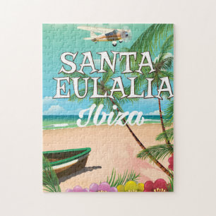 Santa Eulalia Ibiza vintage reisposter Legpuzzel