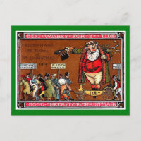 Santa European 1874 Afbeelding Briefkaart kopiëre