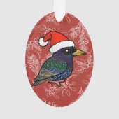 Santa European Starling Ornament (achterkant)
