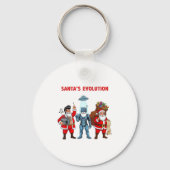 Santa Evolution Robot Clic Future Funny Christmas  Sleutelhanger (Voorkant)