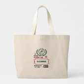 Santa Express (aangepaste naam) Kerstmis Grote Tote Bag (Achterkant)