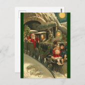 Santa Express-Briefkaart - Vintage-kerstmis Briefkaart (Voorkant / Achterkant)