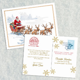 Santa Express Briefkaart voor kinderen