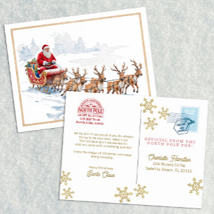 Santa Express Briefkaart voor kinderen
