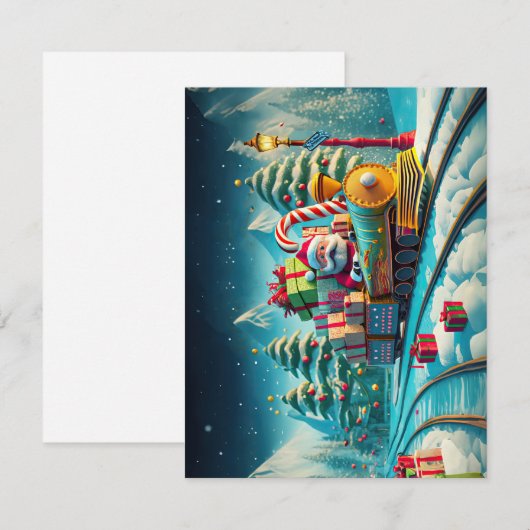 Santa Express Kerstavond Behuizing Kaart (Voorkant / Achterkant)