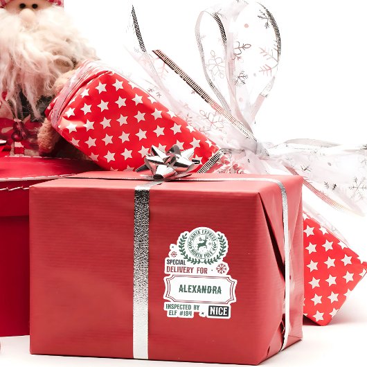 Santa Express levering voor (aangepaste naam) cade Sticker