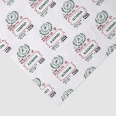 Santa Express levering voor (aangepaste naam) Kers Tissuepapier (Detail)