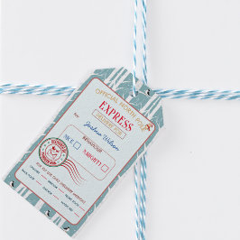 Santa Express Levering Winter Woodland Kerstmis Cadeaulabel