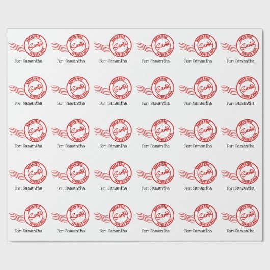 Santa express-mail: levering Noordpool Cadeaupapier (Vlak)