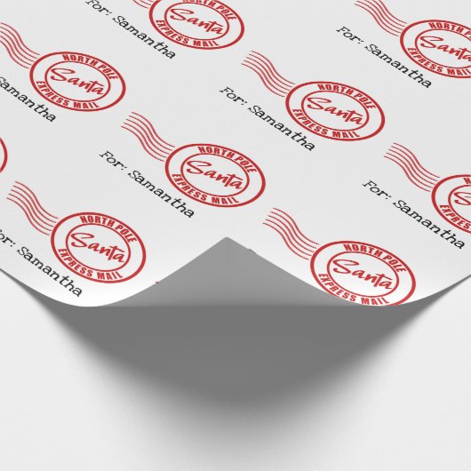 Santa express-mail: levering Noordpool Cadeaupapier (Hoek)